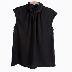 Who What Wear Black Sleeveless Blouse
